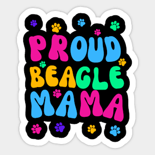 Proud Beagle Mama Sticker